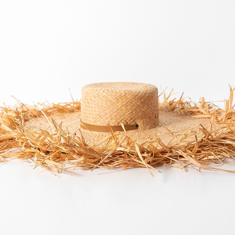 Sombrero de rafia MORRIGAN Mujer para Invitadas de Boda - Nana Golmar